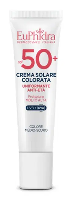 Euphidra Ka Crema Solare Viso Anti-età Colorata Medio-Scura SPF50 30 ml