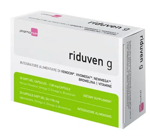 Riduven G Integratore per Microcircolo e Drenaggio Liquidi Corporei 20 Capsule S