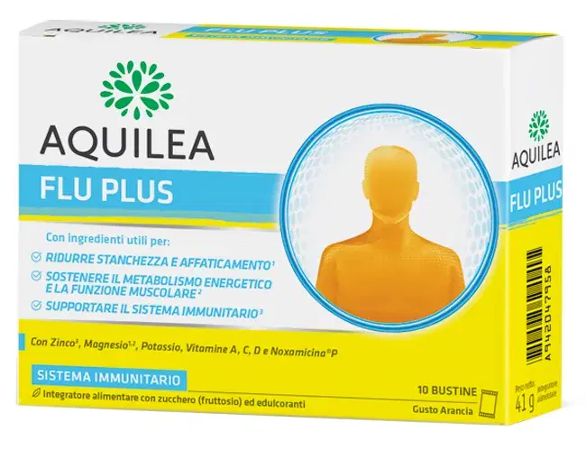 Aquilea Flu Plus Integratore Energizzante Per Il Sistema Immunitario 10 Bustine