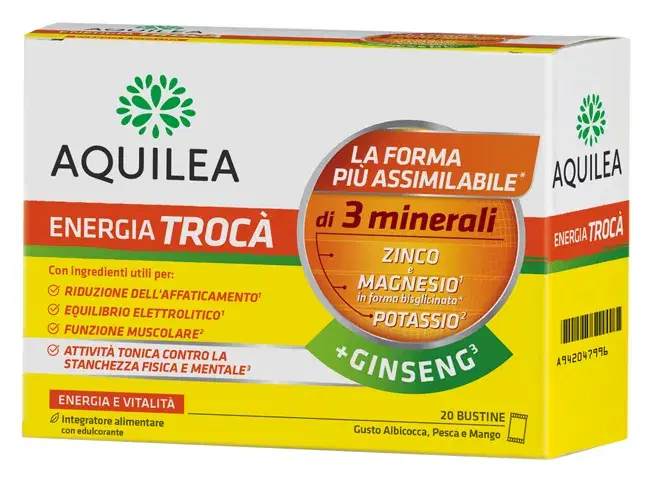 Aquilea Energia Troca'+Ginseng Integratore Energizzante E Tonificante 20 Bustine