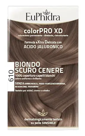 Euphidra ColorPRO XD 610 Biondo Scuro Cenere Tintura Extra Delicata