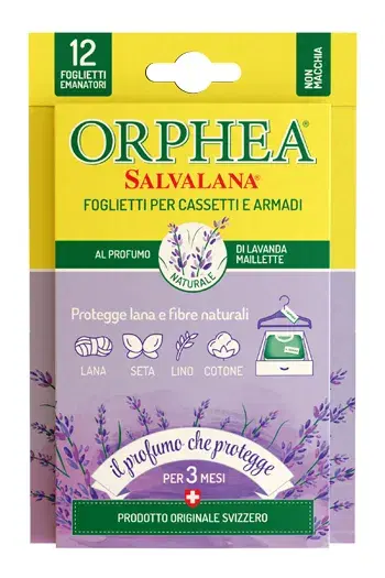 Orphea Foglietti Profumati alla Lavanda per Cassetti e Armadi