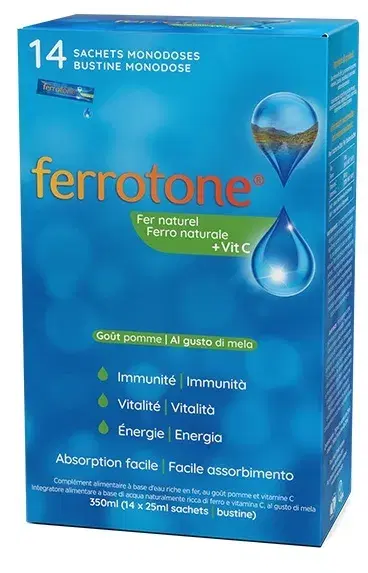 Ferrotone Apple Integratore di Ferro 14 Bustine