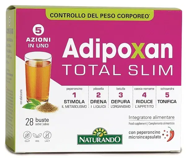 Adipoxan Total Slim Integratore Drenante 28 Bustine