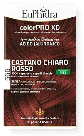 Euphidra ColorPRO XD 566 Castano Chiaro Rosso Tintura Extra Delicata
