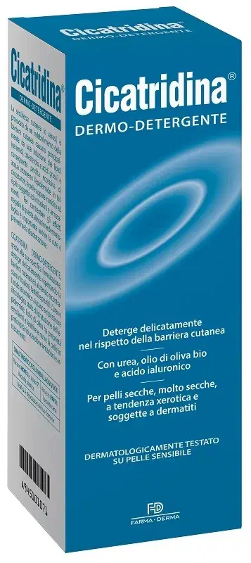 Farma-derma Cicatridina Dermo Detergente per Pelle Secca 200 ml