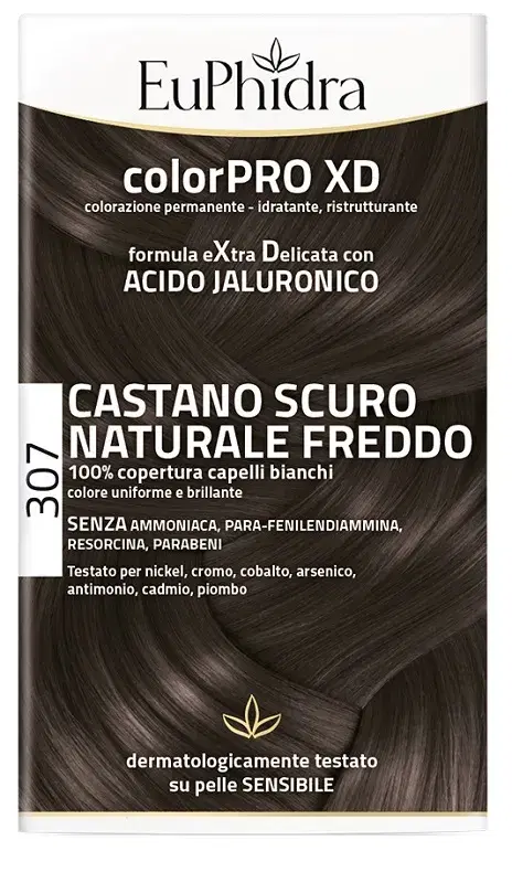 Euphidra ColorPRO XD 307 Castano Scuro Naturale Freddo Tintura Per Capelli
