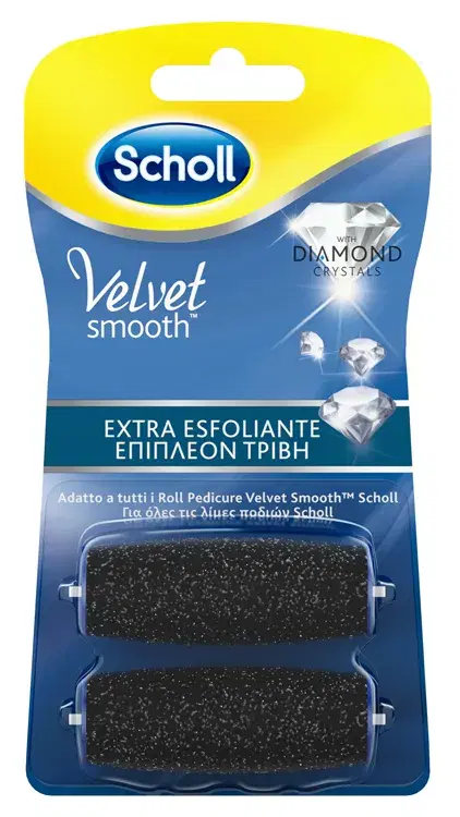 Scholl Linea Pedicure Professionale Velvet Ex Roll Confezione da 2 Ricambi