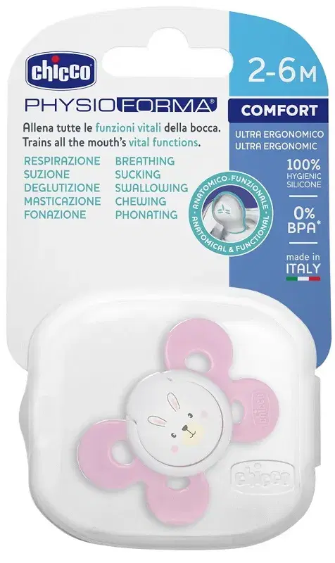 Chicco Physio Comfort Succhietto Girl in Silicone 0-6 Mesi