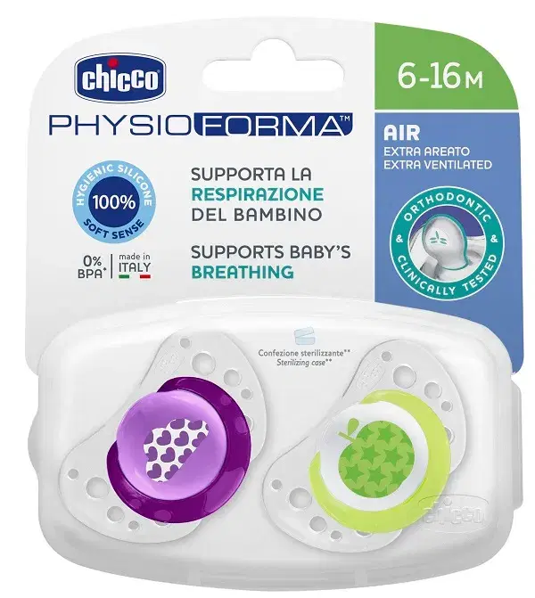 Chicco Succhietto Air Girl Silicone 6-12pz