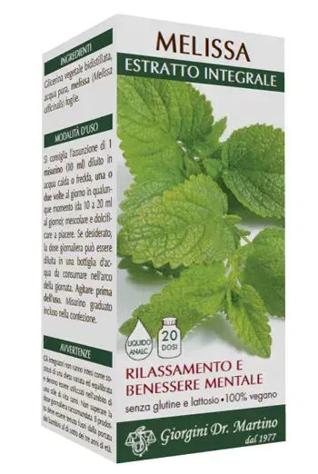 Dr. Giorgini Melissa Estratto Integrale Integratore Benessere Mentale 200 ml