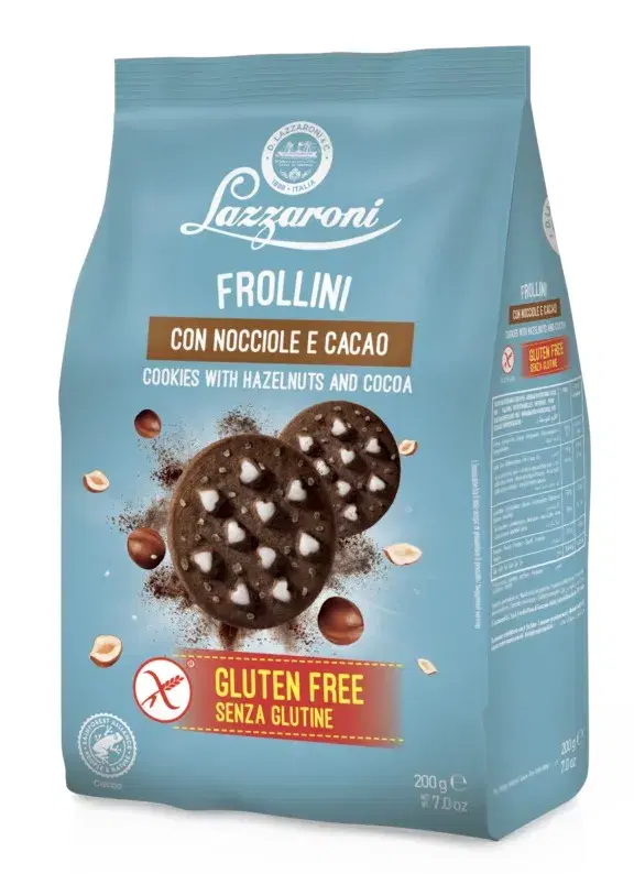 Lazzaroni Preziosi Frollini Con Cacao e Nocciole 200 g