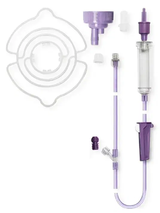 Flocare Deflussore con Preriempimento e Bottone di Grado Medico