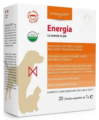 Energia Alimento Complementare Per Cani E Gatti 20 Bustine 1g