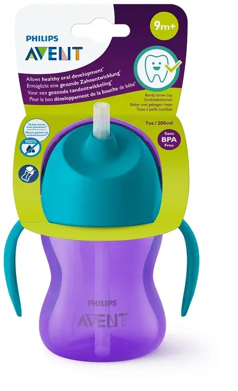 Philips Avent Tazza Colorata 9 Mesi+ Con Cannuccia Femmina 200 ml