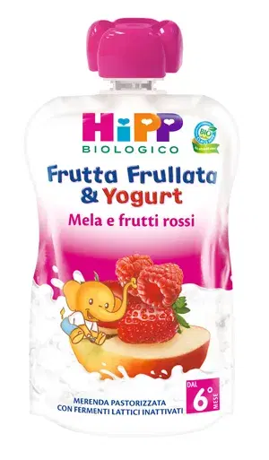 Hipp Bio Frutta Frullata Yogurt Mela Frutti Rossi 90g