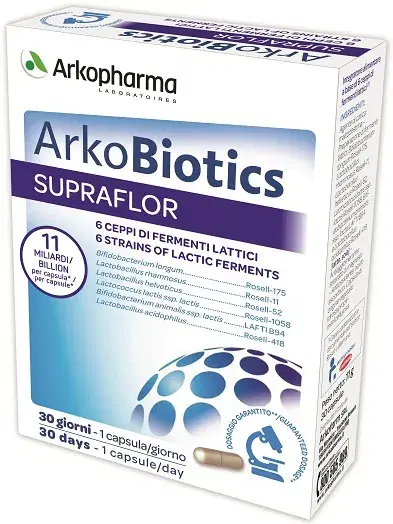 Arkobiotics Supraflor Integratore di Fermenti Lattici 30 Capsule
