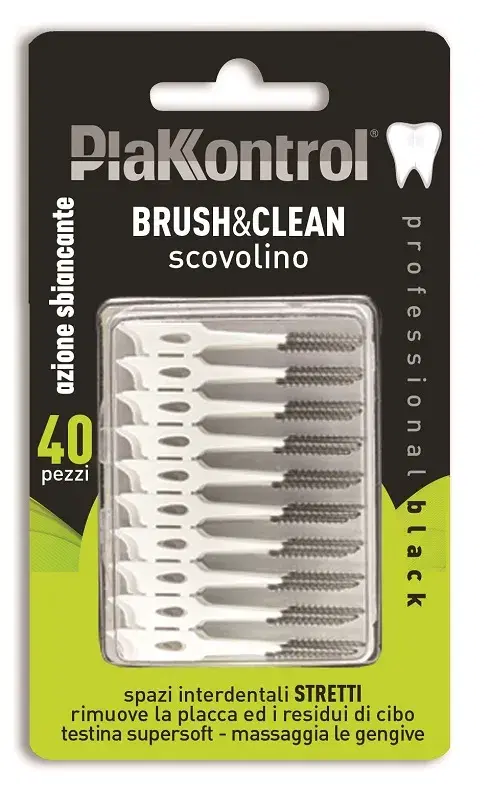 Plakkontrol Brush E Clean Carbon 40 Scovolini Monouso