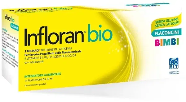 Infloran Bio Bimbi Integratore Benessere Flora Intestinale Bambini 14 Flaconcini