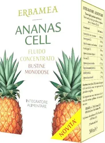 Erbamea Ananas Cell Fluido Concentrato Anti-Cellulite 15 Bustine 20 ml