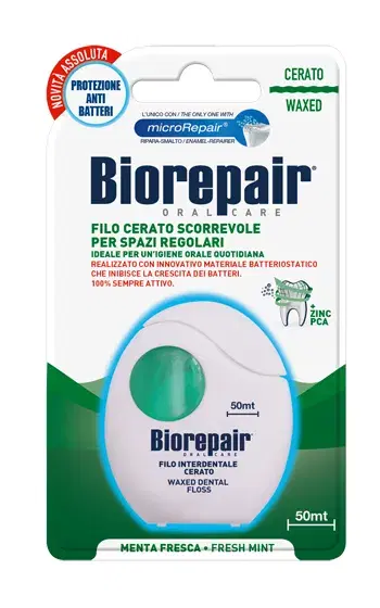 Biorepair Filo Interdentale Cerato Con Microrepair 50 mt