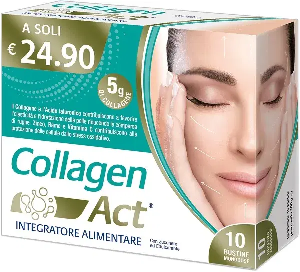 Collagen Act Integratore di Collagene 10 Bustine Monodose
