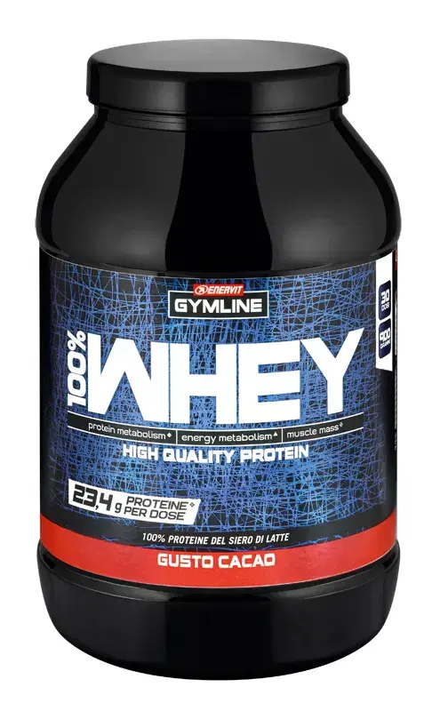 Enervit Gymline 100% Whey Protein Cacao Proteina Istantanea e Vitamina B6 900 g