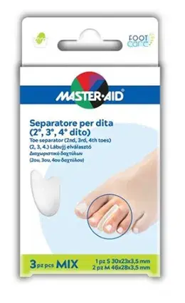 M-Aid Separatore Dita Misura S+M, Confezione da 3 Pezzi