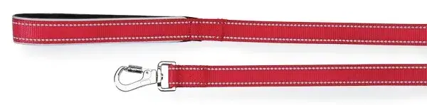 Camon Guinzaglio Con Maniglia In Neoprene E Cuciture Reflex Blu 1,5x120cm