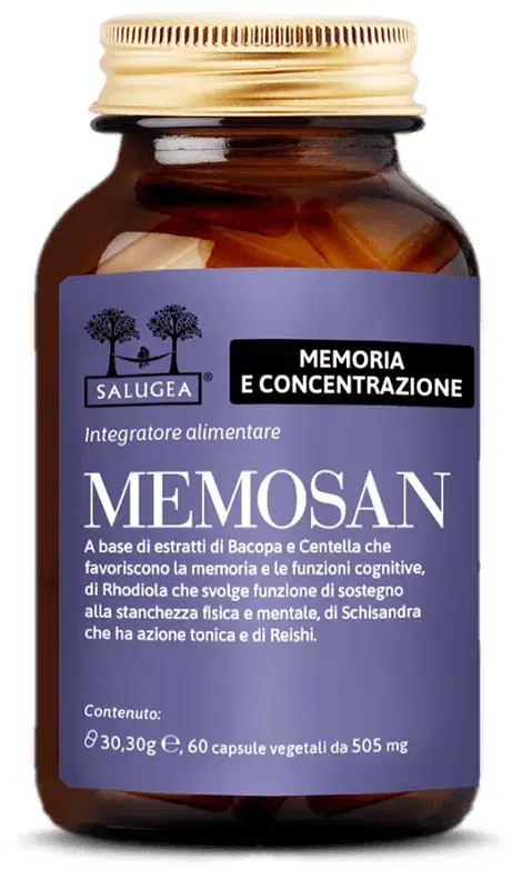 Salugea Memosan Integratore per la Memoria e la Concentrazione 60 Capsule