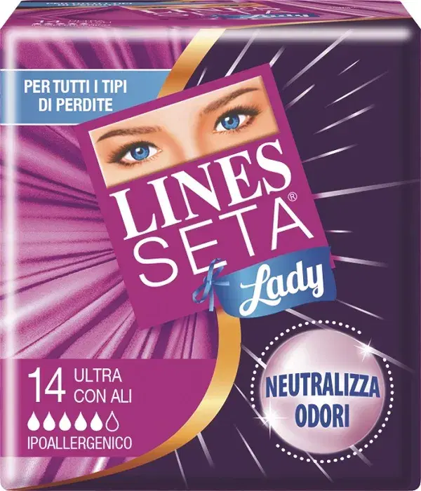 Lines Seta Lady Assorbenti Ultra Con Ali 14 Pezzi