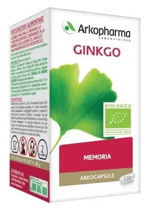 Arkofarm Arko Capsule Ginkgo Bio per la Memoria e la Concentrazione 45 Capsule