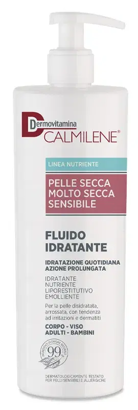 Pasquali Dermovitamina Calmilene Fluido Idratante per Pelle Secca 500 ml