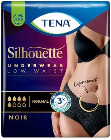 Tena Silhouette Noir Normal Asciutto Sicuro Taglia M 10 Pezzi