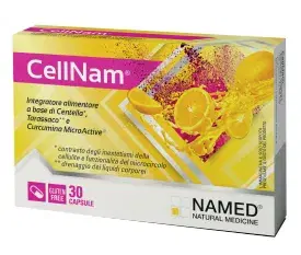 Named Cellnam Integratore per Microcircolo e Drenaggio dei Liquidi 30 Capsule