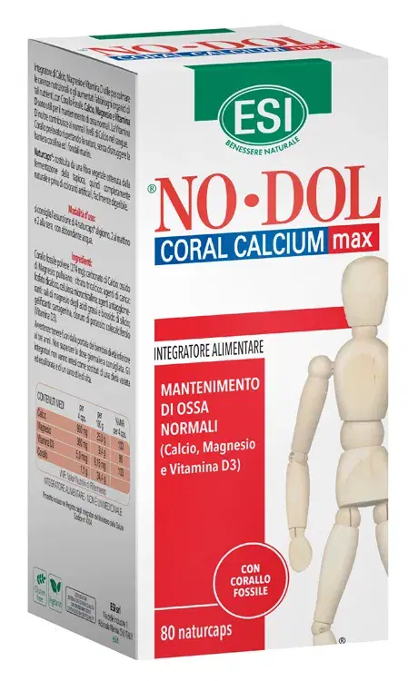Esi No Dol Coral Calcium Max Integratore Alimentare per le Ossa 80 Capsule