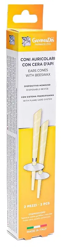 GammaDis Coni Auricolari Con Cera D'Api 2 Pezzi