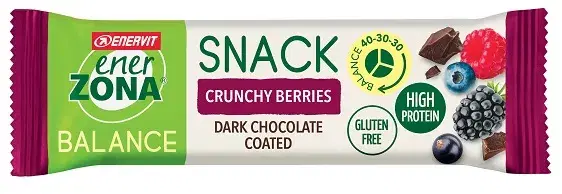Enerzona Snack Cherry Barretta al Cioccolato Fondente e Frutti di Bosco 33 gr.