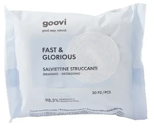 Goovi Salviettine Struccanti Idratanti Detergono 20 Pezzi