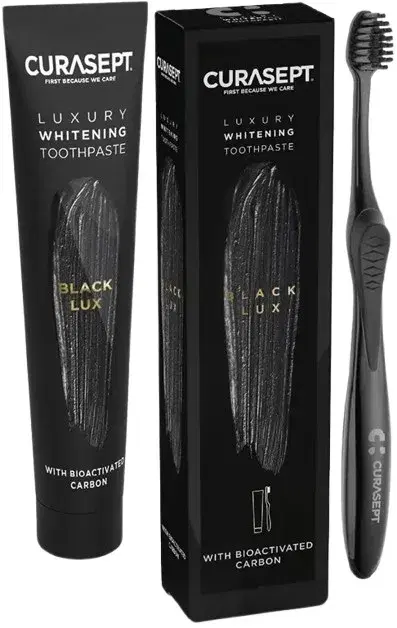 Curasept Black Luxury Whitening Dentifricio 75 ml + Spazzolino