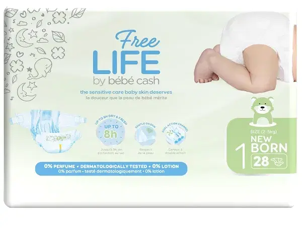 Freelife Bebecash Pannolini per Neonati Taglia 1 28 Pezzi