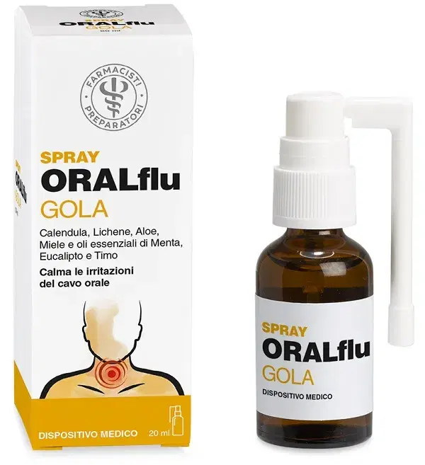 Unifarco Oralflu Gola Spray Protezione Gola e Idratazione della Mucosa 20 ml