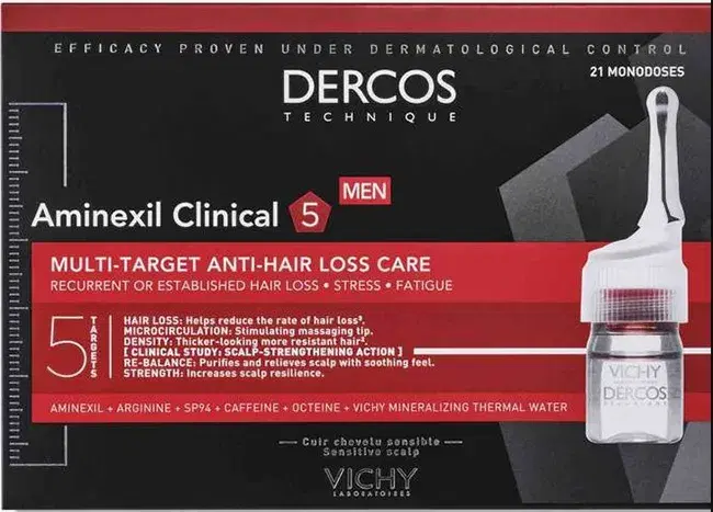 Vichy Dercos Aminexil Uomo Trattamento Anti Caduta 12 Fiale 6 ml