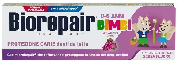 Biorepair Dentifricio Kids 0/6 Anni Gusto Uva 50 ml