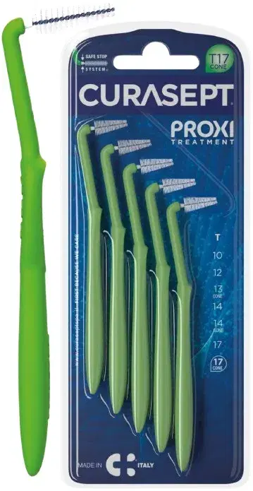 Curasept Proxi Angle Treatment T17 Cone ISO 5 Cone Scovolino Verde 5 Pezzi