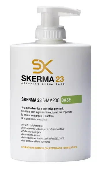 Skerma 23 Shampoo Base Lenitivo e Protettivo per i Cani 250 ml