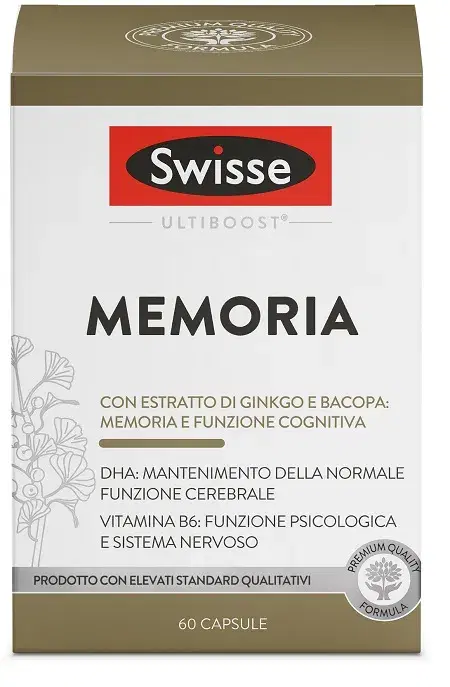 Swisse Memoria Integratore Alimentare per l'Attività Cerebrale 60 Capsule