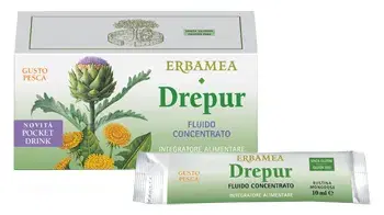 Erbamea Drepur Fluido Concentrato Integratore Funzionalità Epatica 20 Bustine