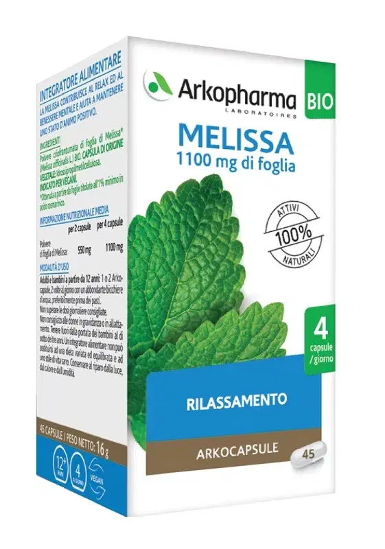 Arkocapsule Melissa Bio Integratore per il Sonno 45 Capsule