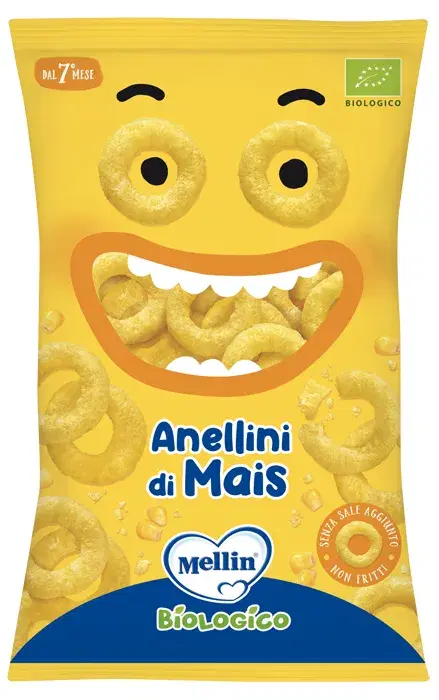 Mellin Snack Bio Anellini Di Mais 15g 7Mesi+